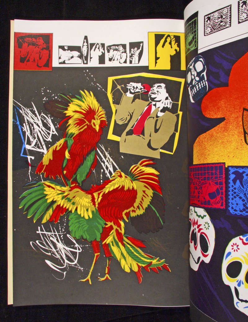 Uncatologed Codex Aeroscriptus Ehrenbergensis by Felipe Ehrenberg By means of manipulating stencils that were hand-cut for over a period 20 years, Mexican artist Felipe Ehrenberg creates a codex of the glyphs of contemporary life and culture. The result is a highly visual pre-Columbian, hard-boiled detective story. shot with digital Canon EOS 30D @600dpi date 8-21-07