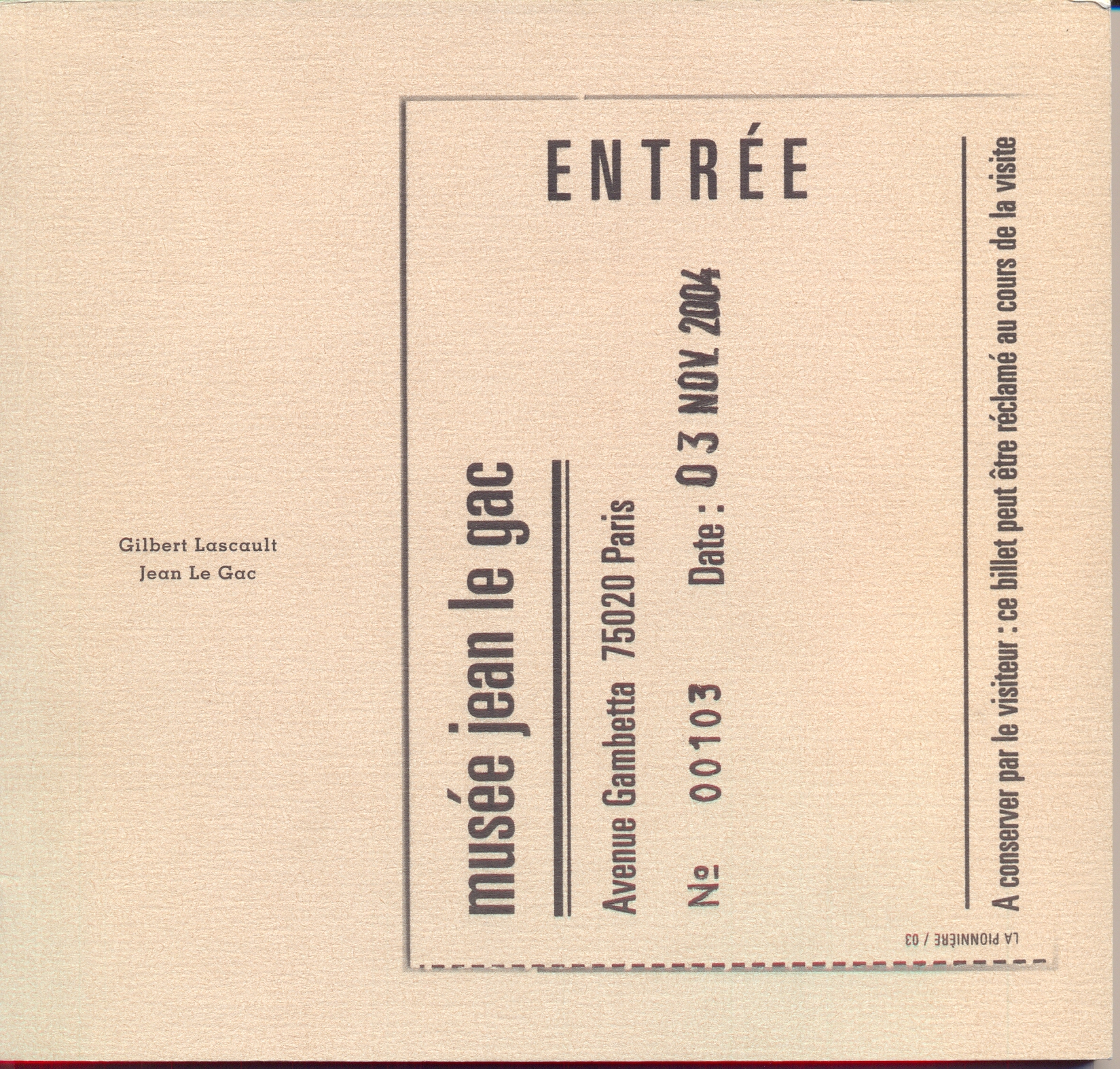 Dans le vingtième arrondissement le Musée Jean Le Gac